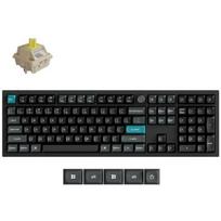 Keychron klaviatūra Q6U-M4 8000Hz, RGB LED apšvietimas, 4000mAh baterija, mechaniniai jungikliai, juoda