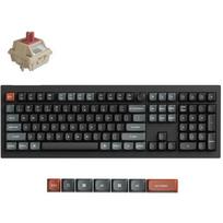 Keychron klaviatūra V6U-D1 8000 Hz, Bluetooth 5.3, RGB LED, 4000 mAh, PBT klavišai, Hot-Swap, 660 h baterijos veikimo laikas