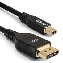 Club3D Mini DisplayPort į DisplayPort kabelis CAC-1116 1m, 4K240Hz, 8K60Hz, 10K60Hz, 80Gbit/s, 10240 x 4320