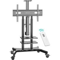 Onkron TV stovas TS1881E-B, ekrano dydis 127-218 cm, maksimali apkrova 105.9 kg, aukščio reguliavimas 1350-1650 mm, 2 lentynos
