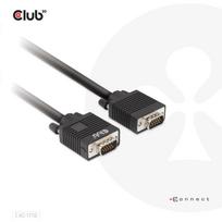 Club3D VGA kabelis CAC-1710 10m 28AWG, 2x VGA (D-Sub) vyriški, 1080p, auksiniai kontaktai, apvalus kabelis