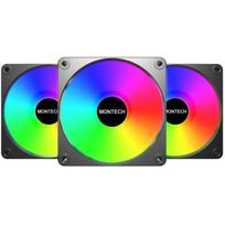 Montech Kompiuterio korpuso ventiliatorius GF120 V2 ARGB PWM 3I1(B), 120mm, 1600RPM, 73.1cfm, HDB, RGB valdiklis įtrauktas