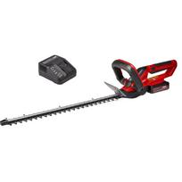 Einhell GC-CH 1855/1 Li Kit akumuliatorinės gyvatvorių žirklės gyvatvorėms ir krūmams pjauti 55cm 18V 2.5Ah Li-ion Power X-Change 3410506 raudona juoda