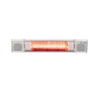 Elektrinis infraraudonųjų spindulių terasos šildytuvas su Bluetooth kolonėlėmis ir LED apšvietimu 2000W IP65 Heat and Beat White Eurom