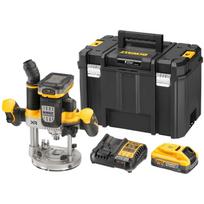 DeWALT maršrutizatorius DCW620H2-QW 18V, 11000-23000rpm, 70mm panardinimo gylis, 2 x 5Ah akumuliatorius, bešepetėlis variklis