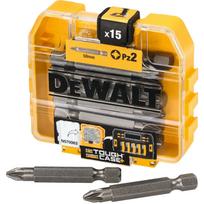 Dewalt Atsuktuvo antgalių rinkinys DP73-QZ, 15 vnt., 50mm PZ2, molibdeno plienas, chromo vanadžio plienas, Pozidriv, REACH, RoHS