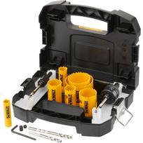 Dewalt Bi-Metal pjūklų rinkinys DT90351-QZ, 11 vnt., juoda/geltona, 22mm-64mm, 2 adapteriai, 2 centriniai grąžtai