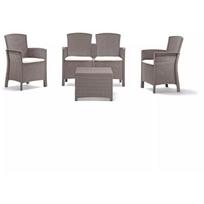 Bica Sodo baldų komplektas Lido 1692171 Smėlinis, 2 Kėdės, Sofa, Stalas, 31 kg, 33 kg Pakuotės svoris