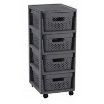Curver Komoda 0804356G43 4 x 11L, 30 x 36 x 69cm, plastikas, pilka
