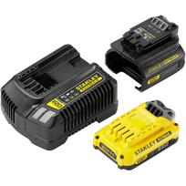 Stanley Baterijos adapterio pradinio komplekto SFMCB121D1-QW, 18V, 2Ah, įkrovimo laikas 60min, 2A
