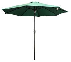 Besk Saulės skėtis 9105900, 270 cm, žalia spalva, metalinis rėmas, poliesterio stogas, reguliuojama padėtis