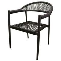 Besk Lauko kėdė 9126714, 52 cm, 57 cm, 73 cm, ruda, plienas, rotangas, drėgmei atsparus, vandeniui atsparus, su porankiais