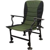 Besk Lauko kėdė 9126271, 75 cm, 55 cm, 75 cm, juoda, žalia, metalinis rėmas, tekstilė, porankiai, sulankstoma, 100 kg