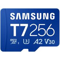 Samsung microSD kortelė, T7, MB-MB256T/WW, 256GB, 170MB/s, UHS-I, V30, A2, atsparus vandeniui, atsparus temperatūrai