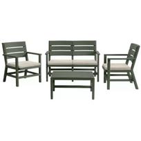 Bica Sodo baldų komplektas Doghe 1696905, Žalias, 2 kėdės, sofa, stalas, 29.50kg, 119.00cm x 59.00cm x 47.00cm