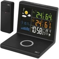 Emos Orų stotis E8010, 2xAAA, 2x1.5V, 100m, DCF, belaidė, LED, QI įkrovimas, kalendorius, slėgio tendencijos
