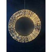 Besk Dekoracija Vainikas 9104644, 30cm, geltona, 800LED, IP44, metalas
