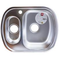 Ab Kriauklė virt. 9133835, 600mm, 490mm, 0.8mm, 1.5 dubenys, dešinė, satinas, sifonas