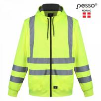 Pesso Hi-vis striukė su kapišonu FL03G_3XL, 3XL, 50mm atšvaitai, 100% poliesteris, EN ISO 20471:2013, 2 kategorija