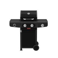 Barbecook Siesta 210 Graphite dujinis grilis maisto gaminimui lauke 2 degikliai 8kW 2.9kW šoninis degiklis ketaus grotelės 112x56x118cm BC-GAS-2071