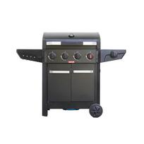 Barbecook Luca 412 dujinis grilis maisto gaminimui lauke 4 degikliai 3.8kW Grill Booster šoninis degiklis ketaus grotelės spintelė BC-GAS-3100