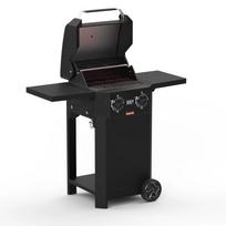Barbecook E-Luca elektrinis grilis balkonui ir terasai 2 kaitinimo zonos ketaus grotelės LED temperatūros ekranas 121x60x112cm BC-ELE-3000 juodas