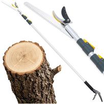Geko Teleskopinis pjūklas ir genėjimo įrankis G72099, 1,8-4m, 300mm, 1,5cm, 30cm, plienas, aliuminis, plastikas
