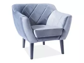 Karo 1 Velvet fotelis iš wenge medžio