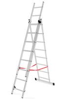 Kopėčios 3 dalių universalios AWTools AW23080, 218 - 379 cm