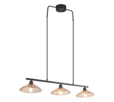 Šviestuvas lubų Reality Eluna, E27, 3 x 60 W, gintaro sp. / juoda sp.