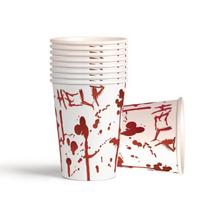 Puodeliai vienkartiniai popieriniai "Bloody Halloween" 8 vnt