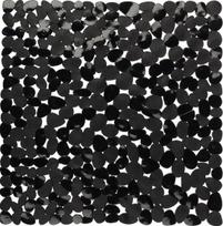 Neslystantis dušo kilimėlis su siurbtukais, PVC, juodas 53x53 cm, 53 x 53 cm