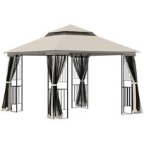 Sodo paviljonas, 2,99x2,99 m, metalinis rėmas, 4 sienos