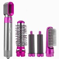 5 In 1 Plaukų Džiovintuvas Šepetys Karšto Oro Styler Daugiafunkcinis Automatinis Hairstyler Hairdryer Galingas Šildymo Šepetys Visiems Plaukų Tipui_Rose Red, Rose Red