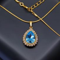 Papuošalų rinkinys moterims DiamondSky Celestial Drop (Aquamarine Blue) su Swarovski kristalais