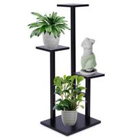 Gėlių lysvė metalinė 4 pakopų 84 cm juoda Orion