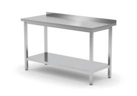 Sieninis stalas su lentyna – susukamas, gylis 600 mm, HENDI, Profi Line, 1000x600x(H)850mm