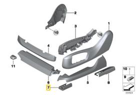 Bmw X5 G05 X7 G07 Priekinis Kairysis Sėdymo Šlaitas Dėklas Originalus 52107499989