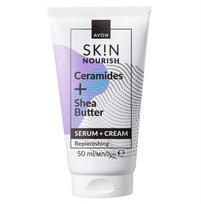 SKIN Nourish Ceramides + Shea butter maitinamasis veido serumas-kremas, 50 ml, Avon