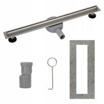 Linijinis nutekamasis vamzdis Granitan Slim 80 cm pasukamas plienas