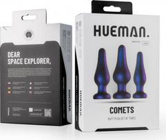 Butt Plug rinkinys EasyToys Hueman Comets 3 dydžiai minkšto silikono