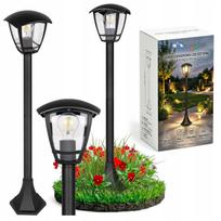 Lauko šviestuvas stovintis stulpas E27 93 cm išorinis LED juodas ŽIBINTAS