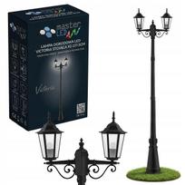 Masterled pastatomas lauko LED šviestuvas 227 cm, lampionas 2x E27, stulpas