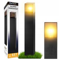 Pastatomas sodo šviestuvas stulpas LED 50cm lauko E27 JUODAS