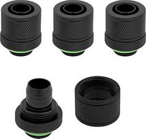 Corsair „Hydro X“ serijos XF jungtis, tiesi, G1/4 colio BSPP–13/10 mm – 4 vnt. pakuotėje, juodas