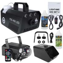 LIGHT4ME GIG Set 2 - set (smoke machine + 1 litre smoke fluid + battery-powered bubble machine + 1 litre bubble fluid + 4-in-1 l