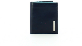 Piquadro, Mėlyna Square, odinis vizitinių kortelių dėklas, PP1518B2, Mėlyna Authentic, Unisex