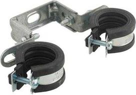WALRAVEN dvigubas vamzdžių spaustukas 20–23 mm, su triukšmo izoliacija, EPDM guma, galvanizuotas