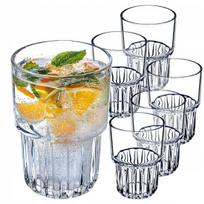 Stiklinės, 6 vnt., 6x šaltų gėrimų stiklinės 320 ml vandens gėrimų stiklinių rinkinys