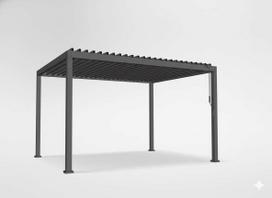 Pergola PREMIUM su LED 3×4×2,5 m (dvigubas stogas)